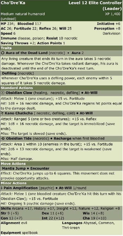 4e Cho_Dre_Ka Stat block